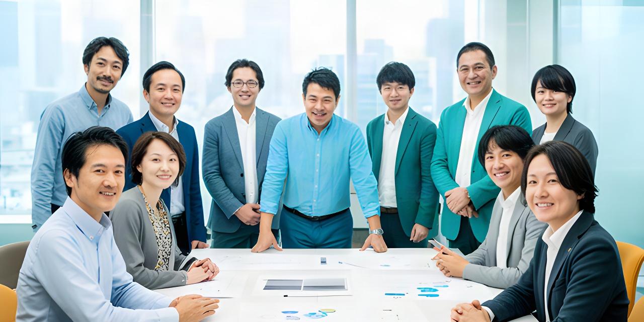 東京都江東区有明のオフィスで、業務改善の資料を囲む担当者