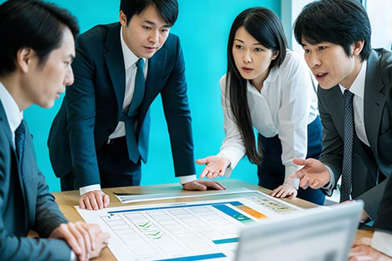 PoCの評価表を囲み実装へ進む条件を確認する業務チーム