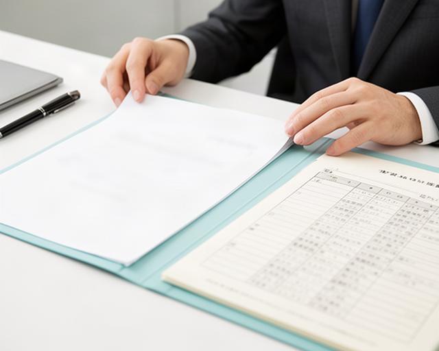 本人からの個人情報の開示請求書を担当者が受付台帳と照合している様子